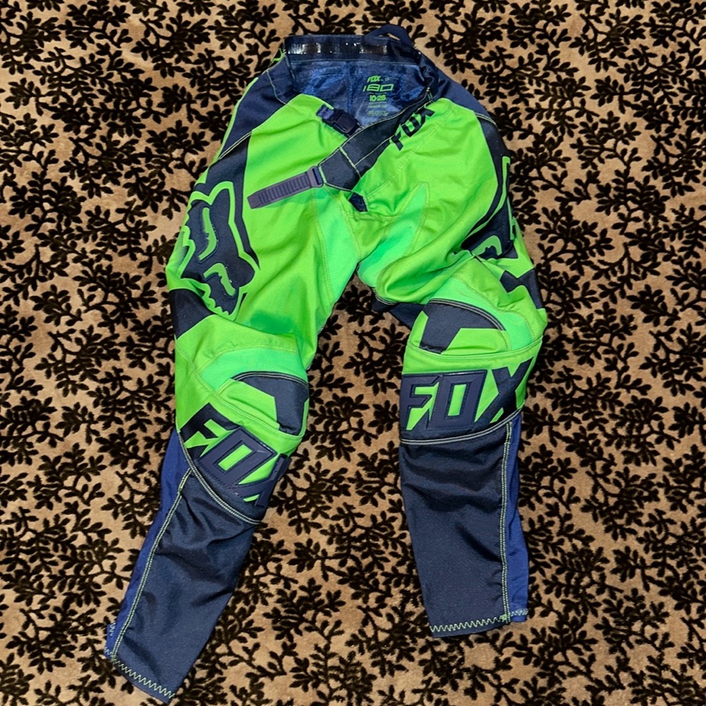 Fox racing boys dirt bike pants- gently used. Boys size 26